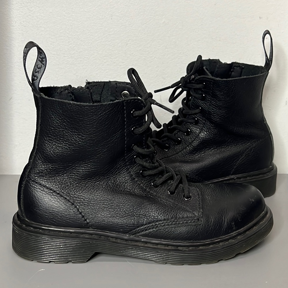 Dr. Martens 1460 Pascal Mono J Ankle Boots Black Leather Sz 4 Women/ 3 Junior